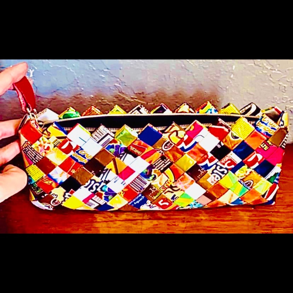 Super cute candy wrapper zipper pouch wallet